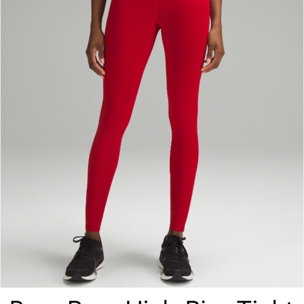lululemon athletica Base Pace Red Leggings - NEW size 8